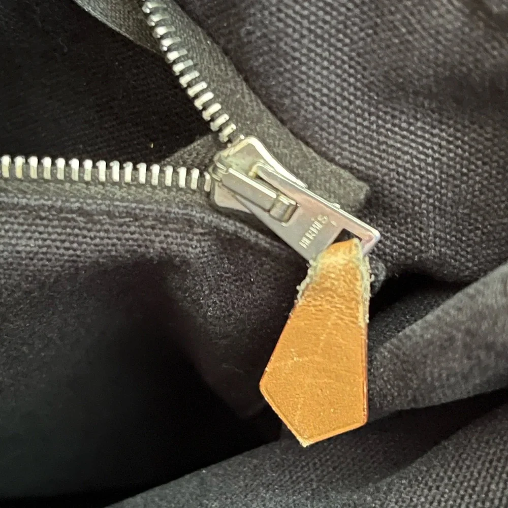 Black Hermes Canvas Tote Bag - Picture 6 of 16